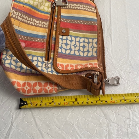 Fossil multicolor leather and canvas crossbody bag - Picture 15 of 15